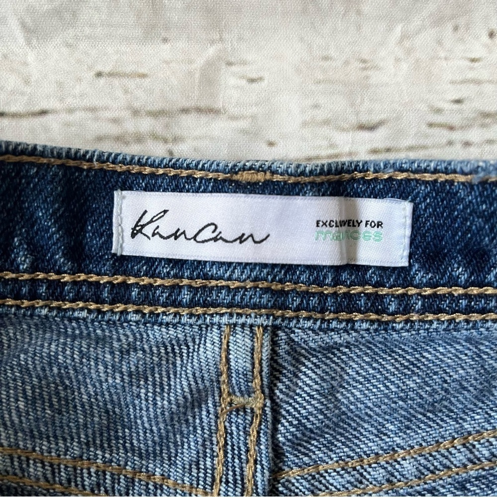 KanCan High Waist Distressed Denim Shorts Size 28 - Picture 3 of 11